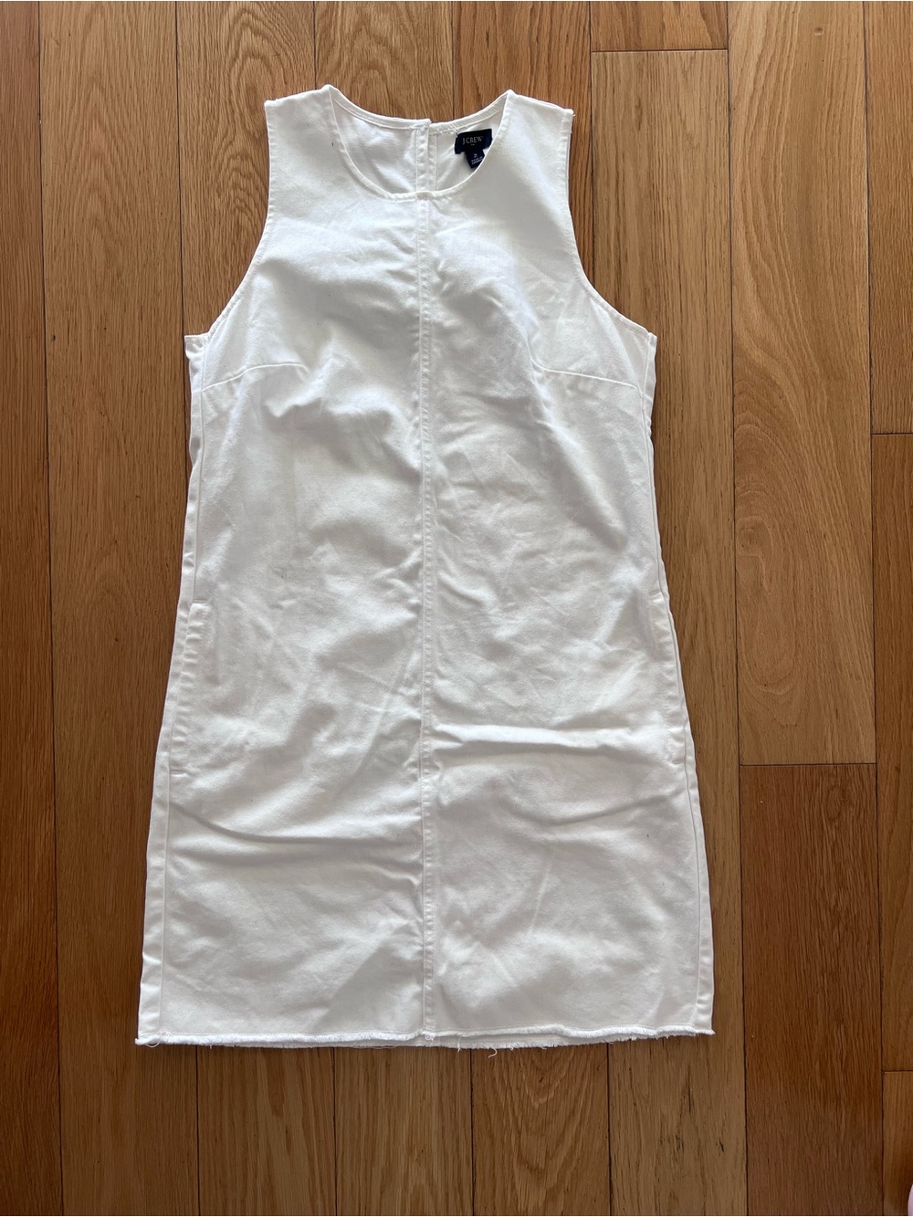 J. Crew Sleeveless White Cotton Shift Dress